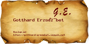 Gotthard Erzsébet névjegykártya